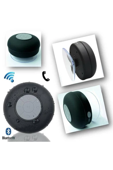 Su Geçirmez Mini Bluetooth Duş Hoparlörü Mini Kablosuz Hoparlör - 4