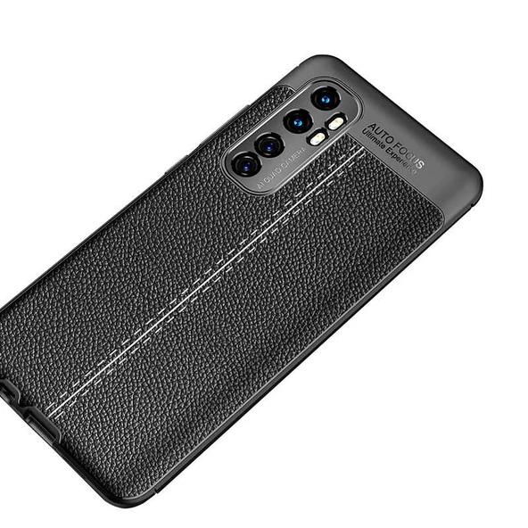 Xiaomi Mi Note 10 Lite Kılıf Zore Niss Deri Desenli Silikon Kılıf - 6