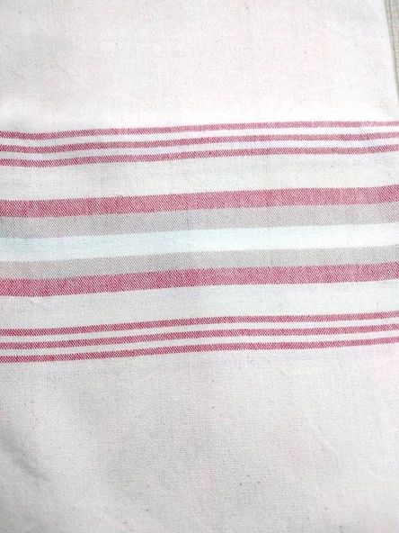 Mandaş Pamuklu El Dokuma Peştemal (80x200) - Krem Pembee - 2