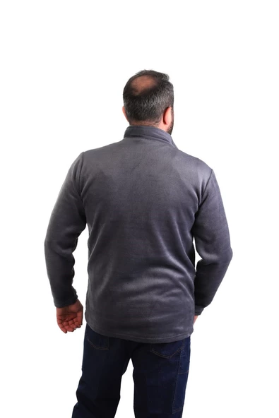 ESER - Fermuarlı Polar Mont - Koyu Gri - 2