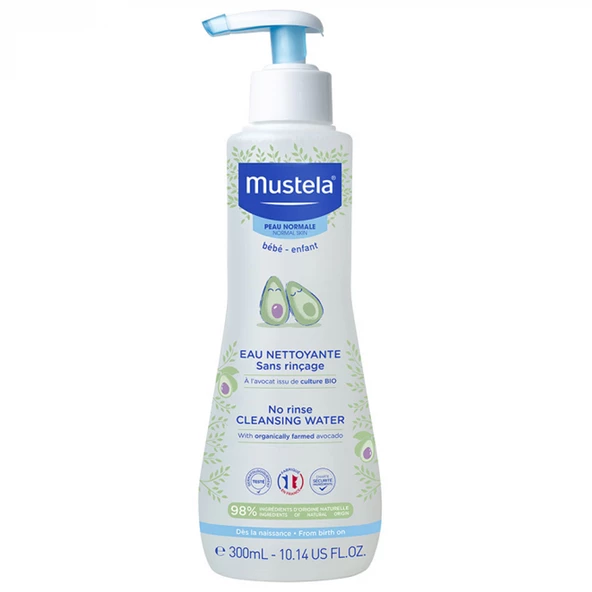 Mustela Durulama Gerektirmeyen Organik Avokadolu Temizleme Suyu 300 ml