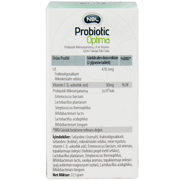 Nbl Probiotic Optima 30 Çiğneme Tableti - 2