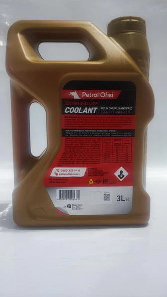 PETROL OFİSİ ANTİFRİZ EXTENDET LİFE COOLANT ORGANİK 3LT Ü.T : 2024 - 3