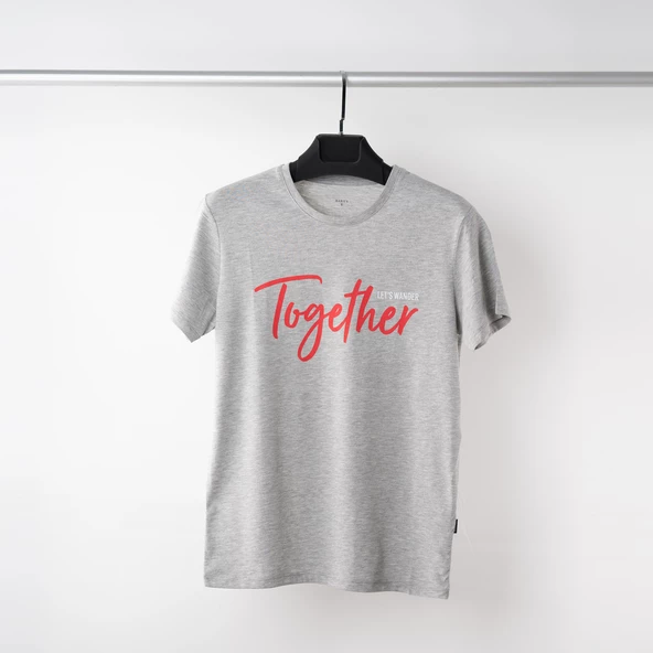 SLİMFİT BASİC BASKILI PENYE ERKEK T-SHİRT - 5