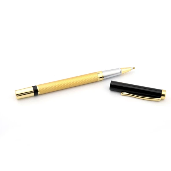 Metal Gold İşlemeli Tekli Kapaklı Roller Kalem Öğretmenler Günü - 9