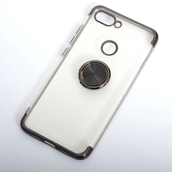 Xiaomi Mi 8 Lite Kılıf Zore Gess Kenarları Renkli Yüzük Aparatlı - 2