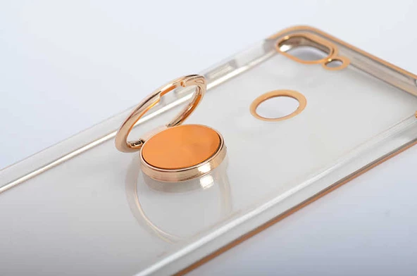 Xiaomi Mi 8 Lite Kılıf Zore Gess Kenarları Renkli Yüzük Aparatlı - 7