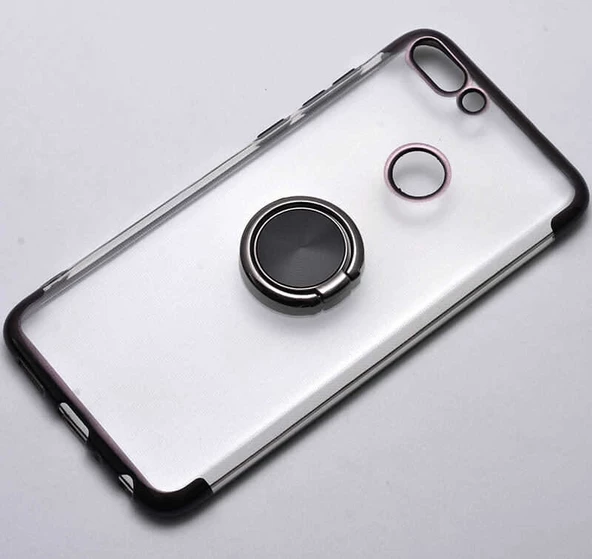 Huawei P Smart Kılıf Zore Gess Kenarları Renkli Yüzük Apartalı - 2