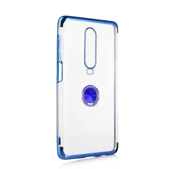 Xiaomi Poco X2 Kılıf Gess Kenarları Renkli Yüzük Aparatlı Kılıf - Resim 5