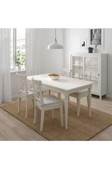 IKEA Justına Sandalye Minderi Ekru 35/42x40x4 cm - 4