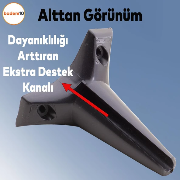 Aspen Lüks Mobilya Kanepe Koltuk Sehpa Tv Ünitesi Ayağı Ayakları 15 Cm Siyah Baza Ayak (4 ADET) - 5