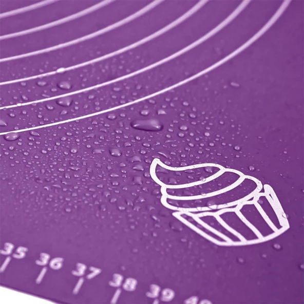 Hometarz Silikon Pizza Hamuru Açma Matı Detaylı Ölçülü 30x40 - 10