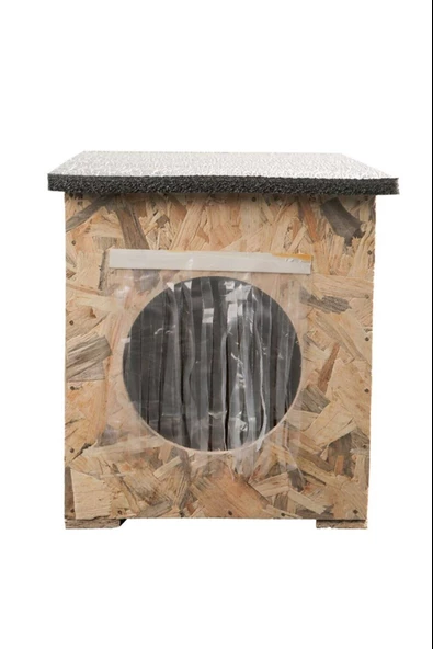 Dış & İç Mekan Ahşap Kedi Yuvası Ölçüleri: 35x40x35 - 3