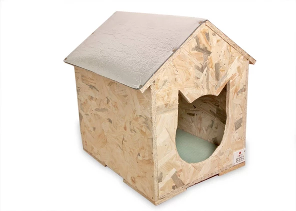 Dış & İç Mekan Ahşap Kedi Yuvası Ölçüleri: 35x40x40 - 4