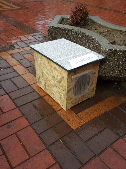 Dış & İç Mekan Ahşap Kedi Yuvası Ölçüleri: 35x40x35 - 4