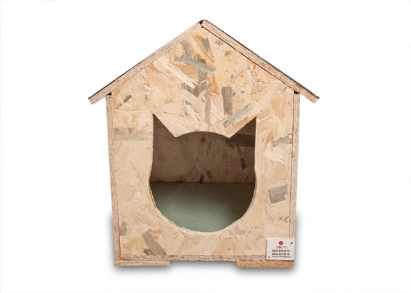 Dış & İç Mekan Ahşap Kedi Yuvası Ölçüleri: 35x40x40 - 6