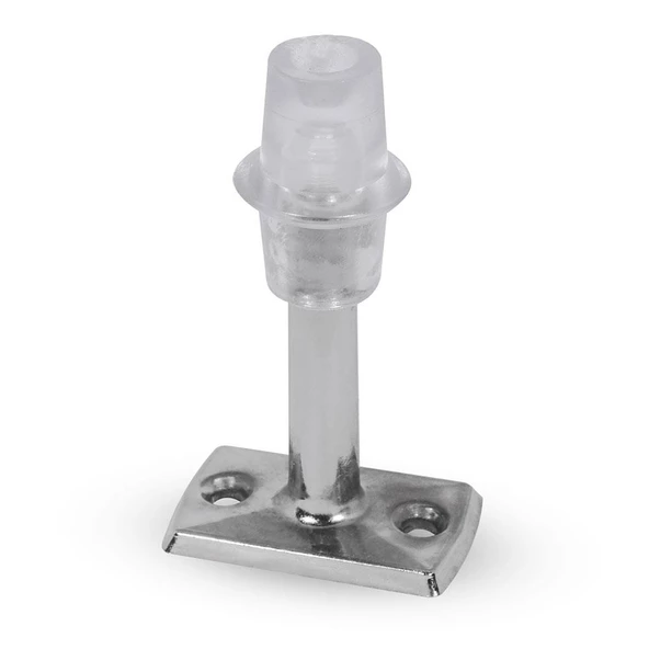 Kapı Stoperi Tamponu Durdurucu Tutucu Krom Metal 8 cm Kapı Stopu Silikonlu (5 ADET) - 5