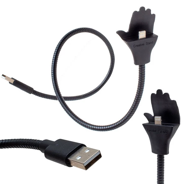 Powermaster 1668 Lightning-USB Girişli Akrobatik Telefon Tutucu