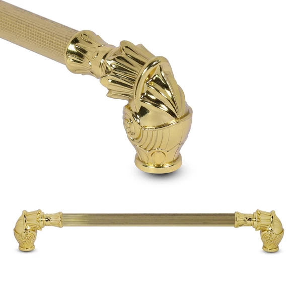 Alyans Çizgili Çekmece Dolap Kapak Kulpu Kulbu 224 mm Rustik Metal Kulp - Resim 9