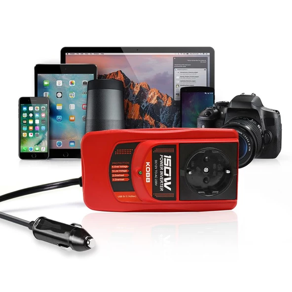 KOBB KBN150 12V/220V 150Watt Modifiye Sinüs Dönüştürücü İnvertör - 4