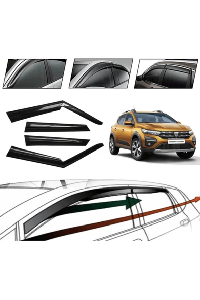 Dacıa Sandero Stepway 2018 Cam Rüzgarlığı 4 Lü