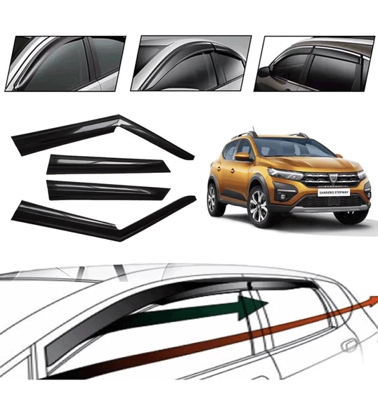 Dacıa Sandero Stepway 2020 Cam Rüzgarlığı 4 Lü