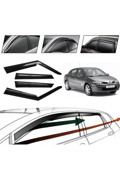 Renault Megane 2 2008 Cam Rüzgarlığı 4 Lü
