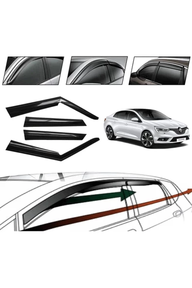 Renault Megane 4 2018 Cam Rüzgarlığı 4 Lü - 2