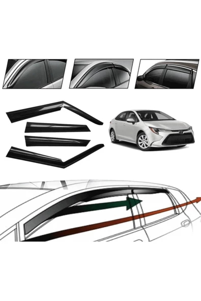 Toyota Corolla 2019 Cam Rüzgarlığı 4 Lü