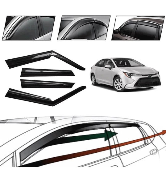 Toyota Corolla 2021 Cam Rüzgarlığı 4 Lü