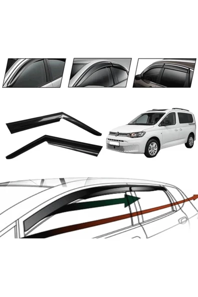 Vw Caddy 2013 Cam Rüzgarlığı 2 Li