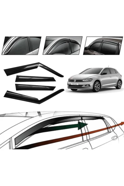 Vw Polo 2015 Cam Rüzgarlığı 4 Lü