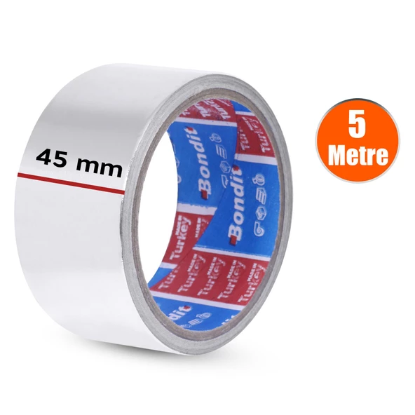 Alüminyum Folyo Bant 45 Mm X 5 Metre Yanmaz Soba Borusu Bandı - 2