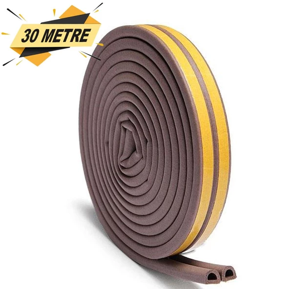 Kapı Pencere Bandı Fitili Yapışkanlı Soğuk İzolasyon 15x2=30 Mt - 3