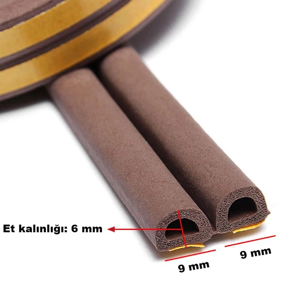 Kapı Pencere Bandı Fitili Yapışkanlı Soğuk İzolasyon 15x2=30 Mt - 8