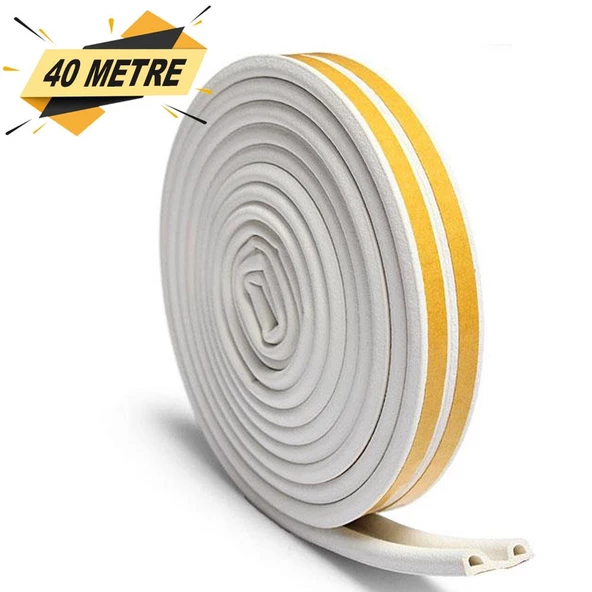 Kapı Pencere Bandı Fitili Yapışkanlı Soğuk İzolasyon 20x2=40 Metre - 2