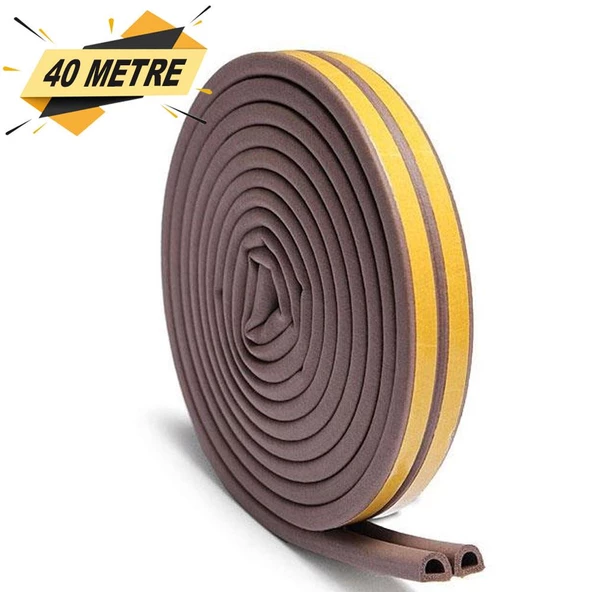 Kapı Pencere Bandı Fitili Yapışkanlı Soğuk İzolasyon 20x2=40 Metre - 6