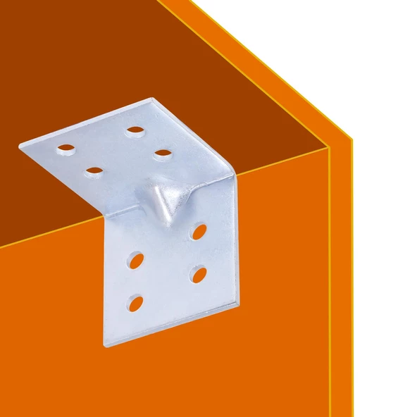 Mobilya Eşya Dolap Deprem Sabitleyici Köşebent Bağlantı Aparatı L Demiri Gönye 40x40x40 Mm (5 ADET) - 3