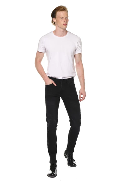Erkek Regular Fit Taş Yıkamalı Jean Kot Pantolon - 6