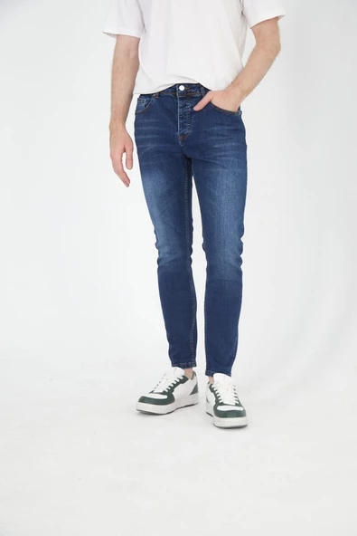 Erkek Regular Fit Taş Yıkamalı Jean Kot Pantolon - 7