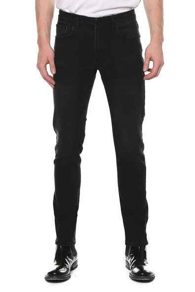 Erkek Regular Fit Taş Yıkamalı Jean Kot Pantolon - 2