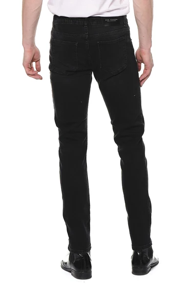 Erkek Regular Fit Taş Yıkamalı Jean Kot Pantolon - 5