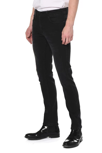 Erkek Regular Fit Taş Yıkamalı Jean Kot Pantolon - 4
