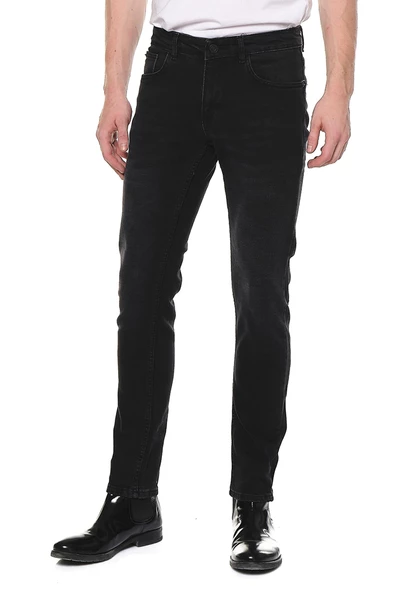 Erkek Regular Fit Taş Yıkamalı Jean Kot Pantolon - 3