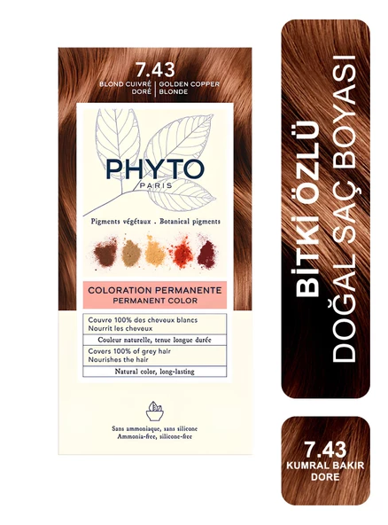 Phyto Color Bitkisel Saç Boyası 7.43 - Kumral Bakır Dore