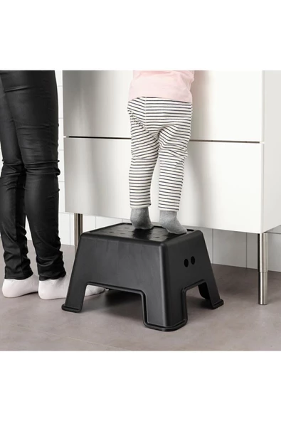 IKEA BOLMEN BASAMAK TABURE SİYAH 44x35x25 CM - 2