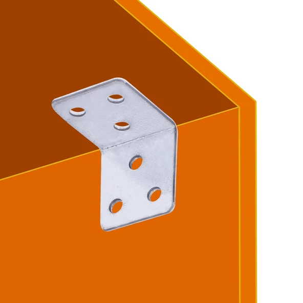 Mobilya Eşya Dolap Deprem Sabitleyici Köşebent Bağlantı Aparatı L Demiri Gönye 35x35x30 Mm (25 ADET) - 3