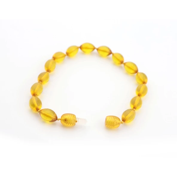 Pigado Sıkma Kehribar Arpa Kesim Unisex Bileklik - 5