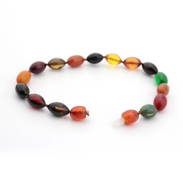 Pigado Sıkma Kehribar Arpa Kesim Unisex Bileklik - 6