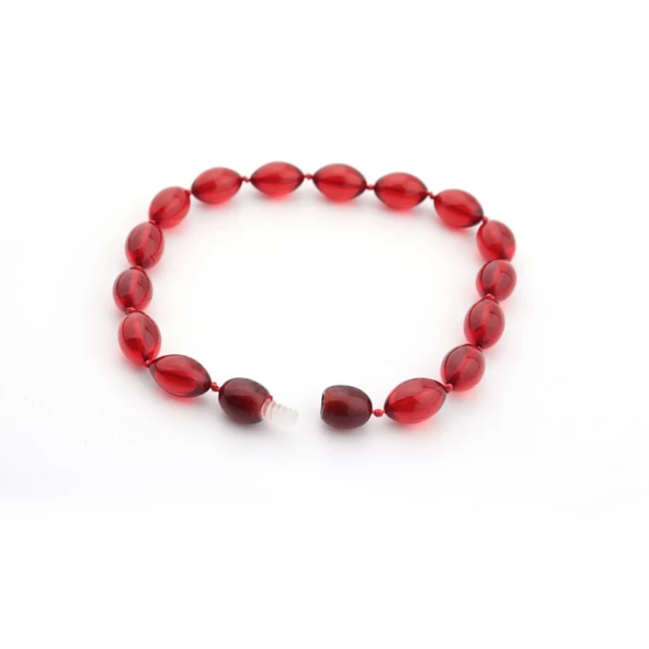 Pigado Sıkma Kehribar Arpa Kesim Unisex Bileklik - 4